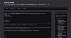 Desktop Screenshot of acyclique.com